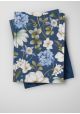 Floral sur fond bleu (50x68)