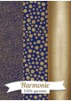 HARMONIE TRIO Lokta cercles or sur fond bleu vif
