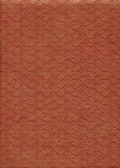 Papier lokta entrelacs or fond rouge (50x75)