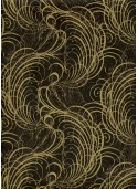 Lokta arabesques or fond rouge foncé (50x75)