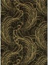 Lokta arabesques or fond noir (50x75)