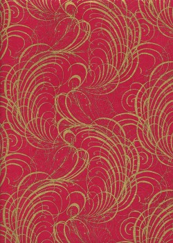 Lokta arabesques or fond chocolat (50x75)