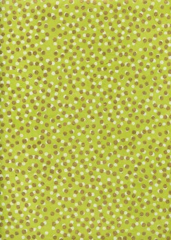 Papier lokta pois superposés or et blanc fond vert anis (50x75)