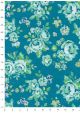 "Papier de coton" bouquets fond bleu (55x76)