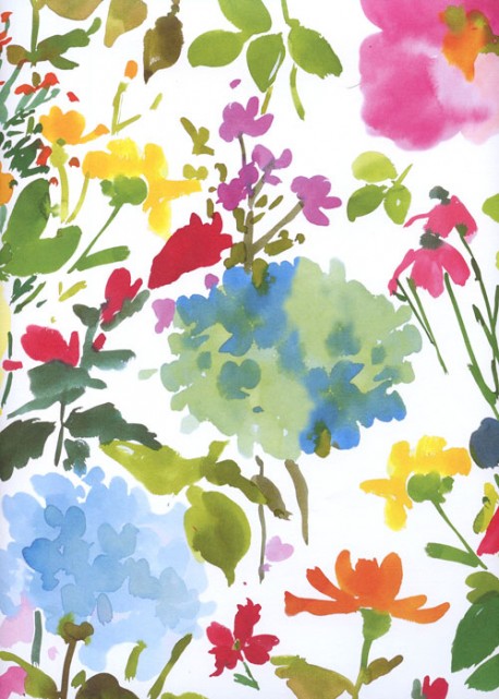 Floral de printemps fond blanc (68x98)