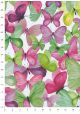 Envol de papillons roses et verts (68x98)