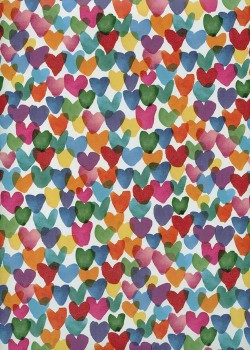 Planche de coeurs colorés (68x98)