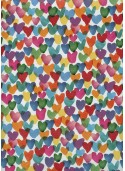 Planche de coeurs colorés (68x98)