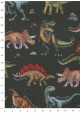 Planche de dinosaures fond noir (68,5x98)