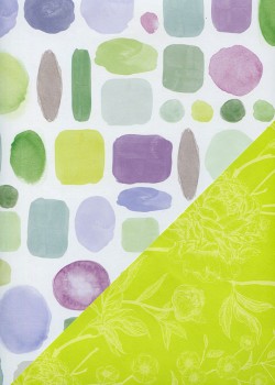 Recto verso "plaquette de peinture / feuillage anis" (68x98)