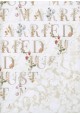 Recto verso "Just married / floral beige et blanc" (68x98)
