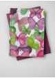 Envol de papillons roses et verts (68x98)
