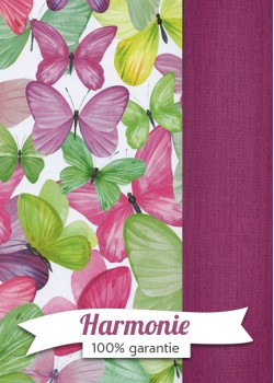 HARMONIE DUO envol de papillons rose et vert