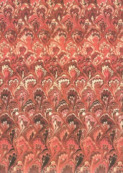 Marbré rouge et noir (70x100)