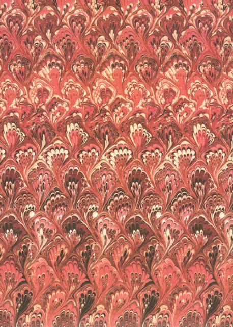 Marbré rouge et noir (70x100)