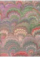 Marbré paon vert et rouge (70x100)