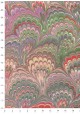 Marbré paon vert et rouge (70x100)