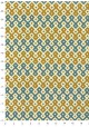 Labyrinthe moutarde et bleu (70x100)