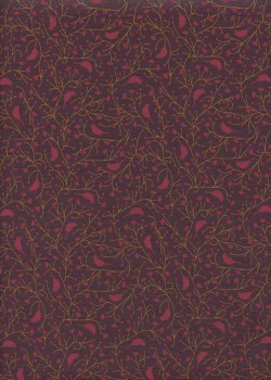 "Cherry" fuschia fond aubergine (50x70)