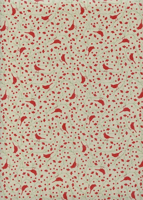 "Cherry" rouge fond beige (50x70)