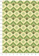 "Losange" vert et beige réhaussé or (50x70)