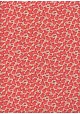 "Fleurs des prés" rouge réhaussé or (50x70)