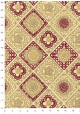 "Marquise" bordeaux et beige réhaussé or (50x70)