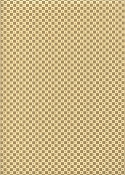 "Damier" 2 tons beige pois or (50x70)