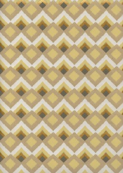 "Losange" 2 tons beige réhaussé or (50x70)