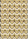 "Losange" 2 tons beige réhaussé or (50x70)