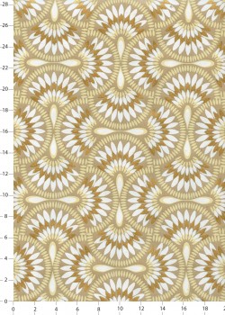 "Pampa" 2 tons beige réhaussé or (50x70)