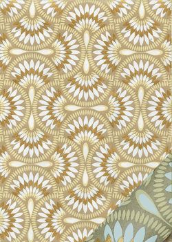"Pampa" 2 tons beige réhaussé or (50x70)