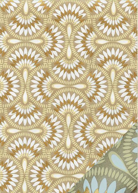 "Pampa" 2 tons beige réhaussé or (50x70)