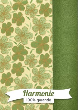 HARMONIE DUO Fleurs de pruniers vert et beige