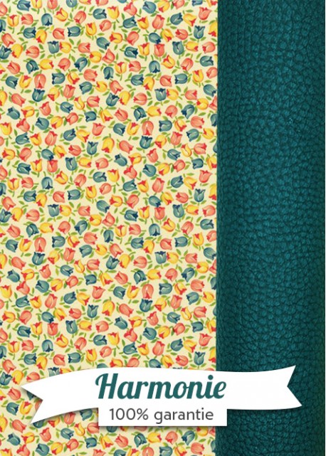 HARMONIE DUO Liberty tulipes fond crème