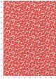 "Fleurs des prés" rouge réhaussé or (50x70)