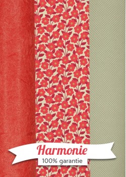 HARMONIE TRIO Fleurs des prés rouge