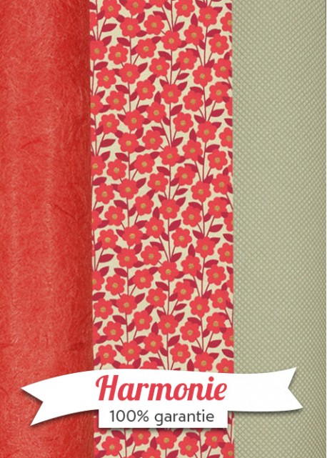 HARMONIE TRIO Fleurs des prés rouge