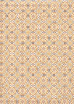 Les rosaces ambiance mandarine et gris (50x70)