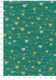 Lokta guirlande de coeurs fond emeraude (50x75)