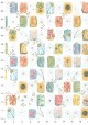 Papier Turnowsky cadres de fleurs réhaussé or (50x70)