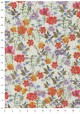 Papier Turnowsky fleurs de printemps fond menthe réhaussé or (50x70)
