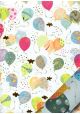 Papier Turnowsky ballons multicolores réhaussé or (50x70)