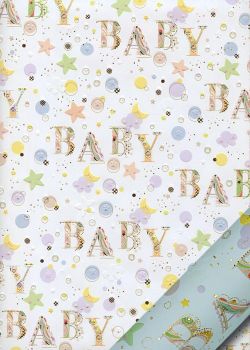 Papier Turnowsky "baby" réhaussé or (50x70)
