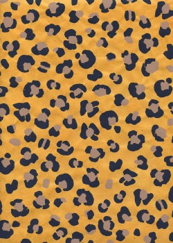 Lokta léopard fond jaune (50x75)