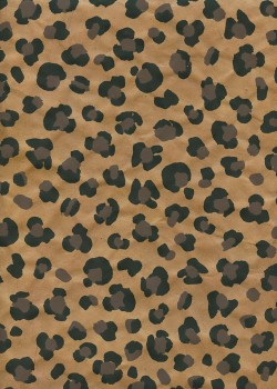Lokta léopard fond camel (50x75)
