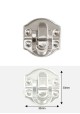 Fermoirs cliquet bombé argent (30x30mm)+clous fixation - Lot de 2