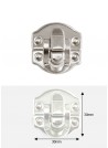 Fermoirs cliquet bombé argent (30x30mm)+clous fixation - Lot de 2