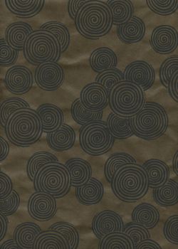 Papier lokta spirales anthracite fond tabac (50x75)