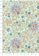 "Papier de coton" Tapisserie fond menthe (55x76)